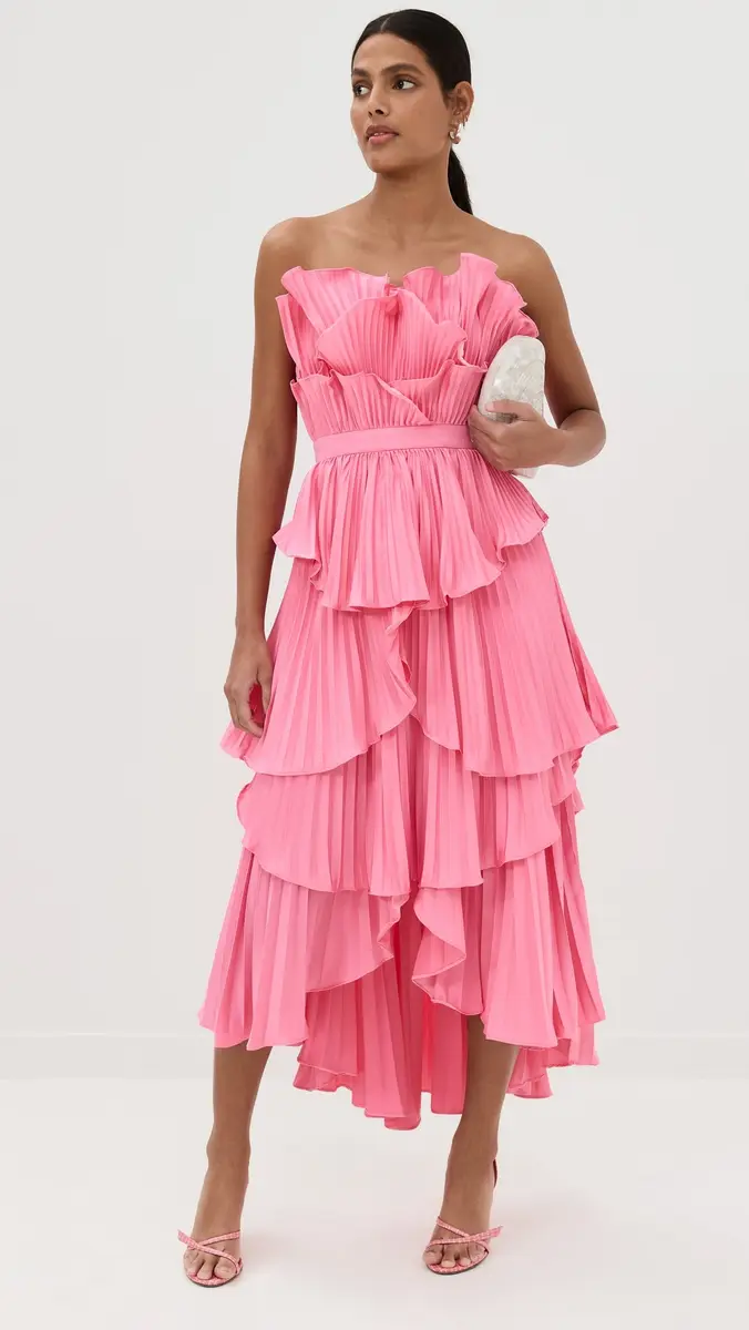 Amur Judah Scallop Pleated Dress | Thumbnail 5 Amur Judah Scallop Pleated Dress | Thumbnail 5