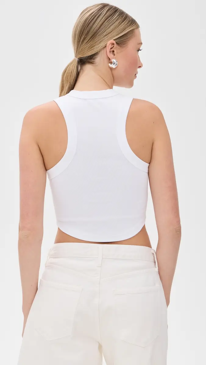 Vitamin A Daybreak Essential Crop Tank White | Thumbnail 3