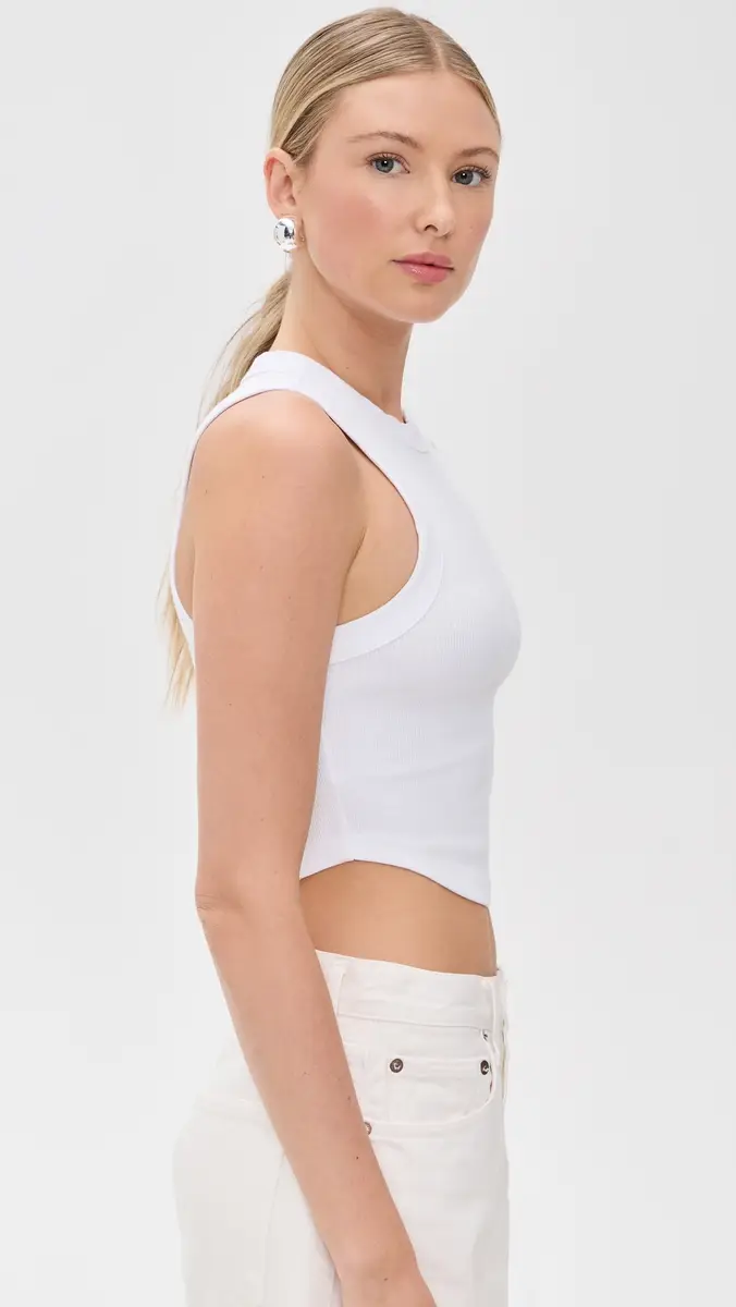 Vitamin A Daybreak Essential Crop Tank White | Thumbnail 4