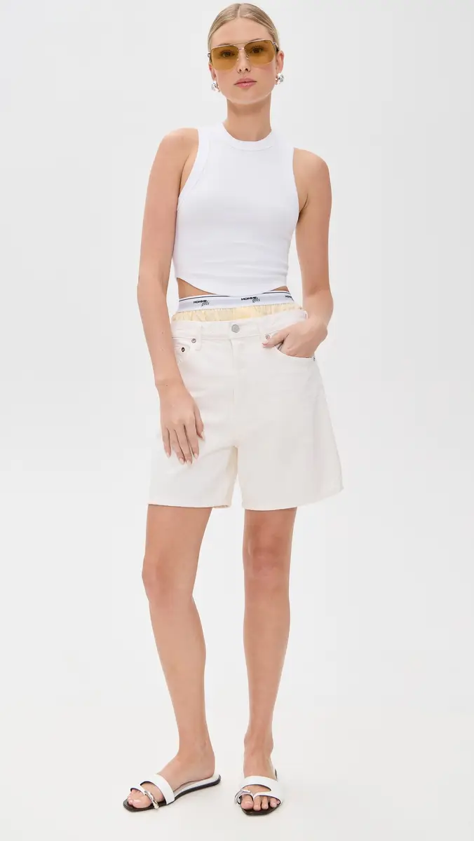 Vitamin A Daybreak Essential Crop Tank White | Thumbnail 5