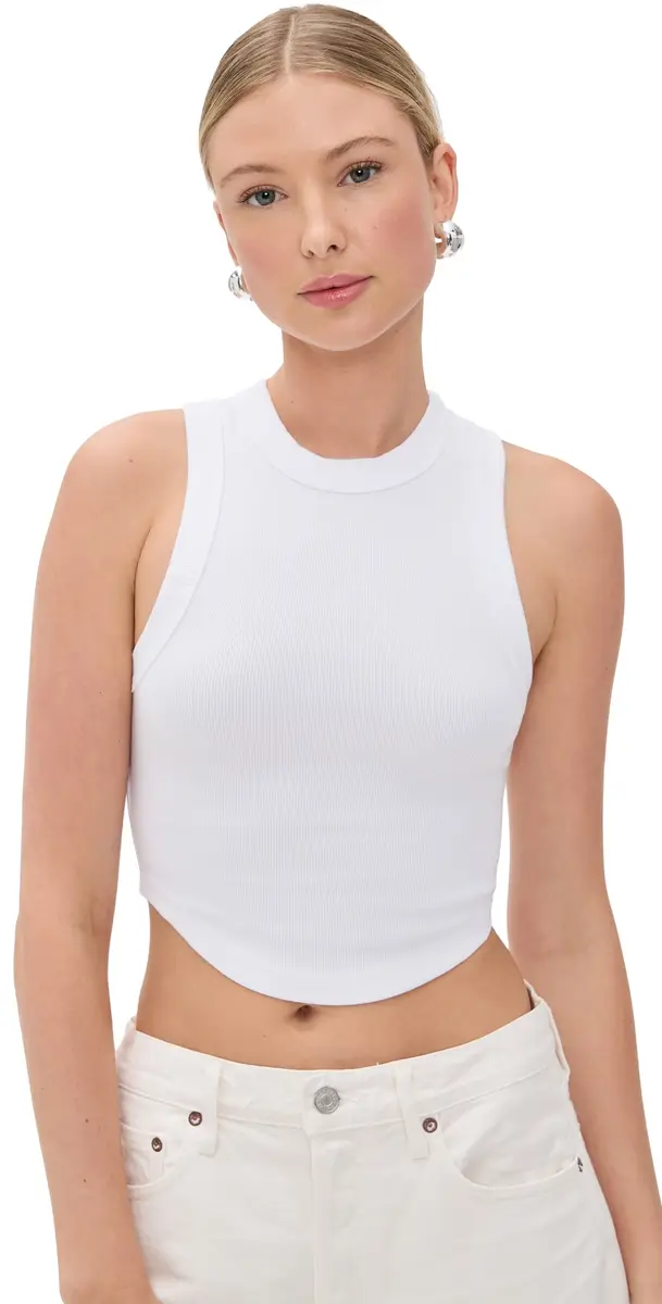 Vitamin A Daybreak Essential Crop Tank White | Image 1 Vitamin A Daybreak Essential Crop Tank White | Image 1