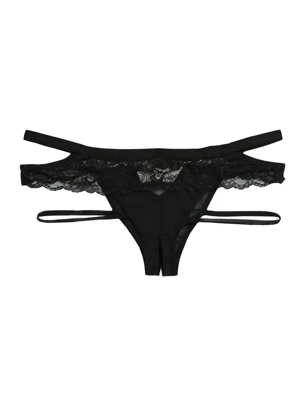Lucy Elastic & Lace Panties Black Lucy Elastic & Lace Panties Black