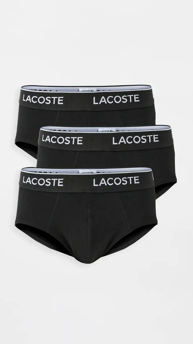 Lacoste Cotton Stretch Jersey Briefs 3 Pack | Thumbnail 2