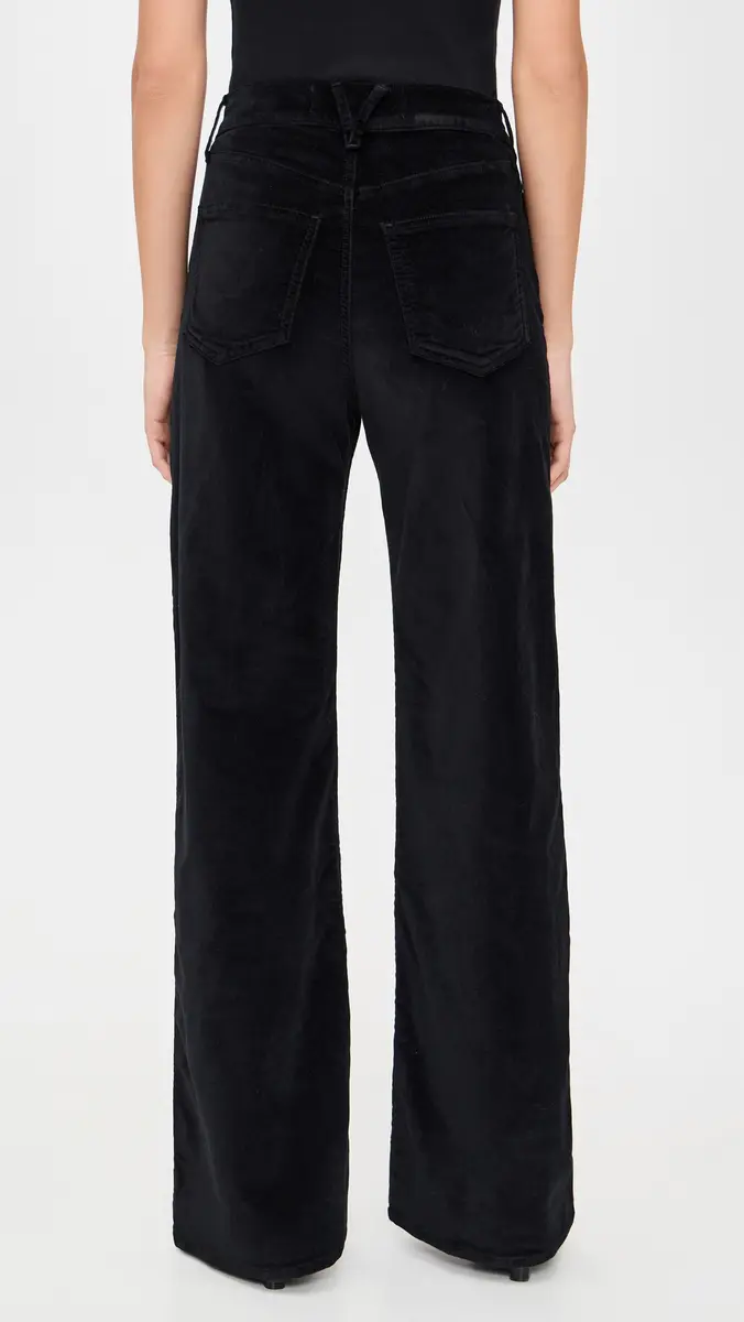 Veronica Beard Jean Taylor High Rise Wide Leg Velvet Pants Black | Thumbnail 3 Veronica Beard Jean Taylor High Rise Wide Leg Velvet Pants Black | Thumbnail 3