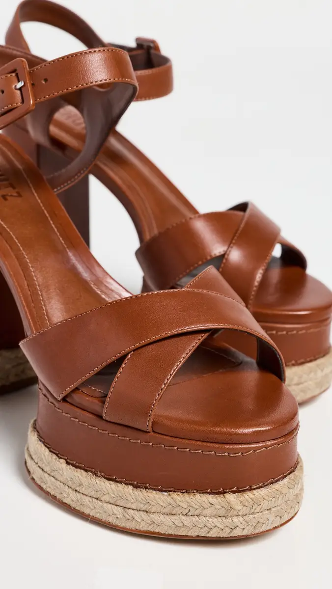 Schutz Hilda Rope High Sandals Cognac | Thumbnail 4