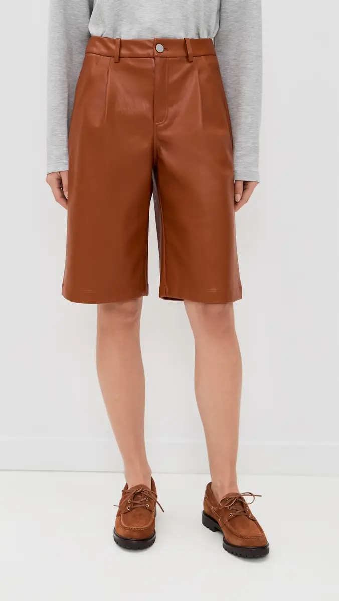 LE BOP Jade Faux Leather Shorts | Thumbnail 3