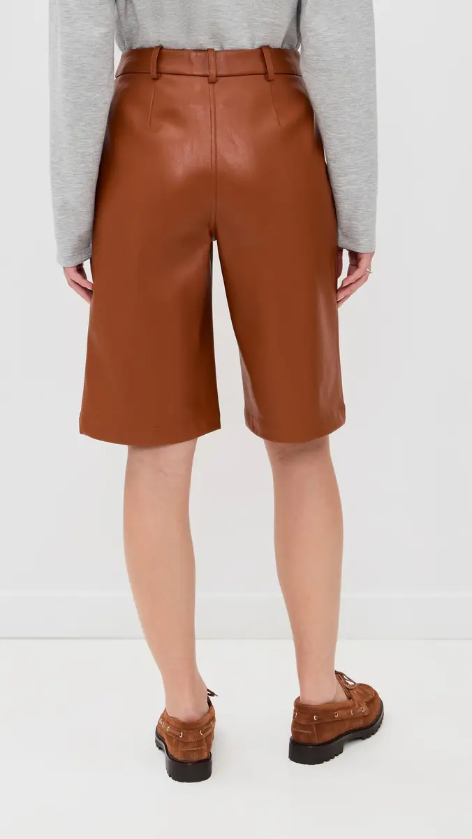 LE BOP Jade Faux Leather Shorts | Thumbnail 4