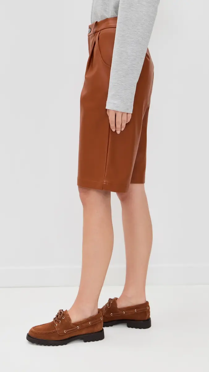 LE BOP Jade Faux Leather Shorts | Thumbnail 5