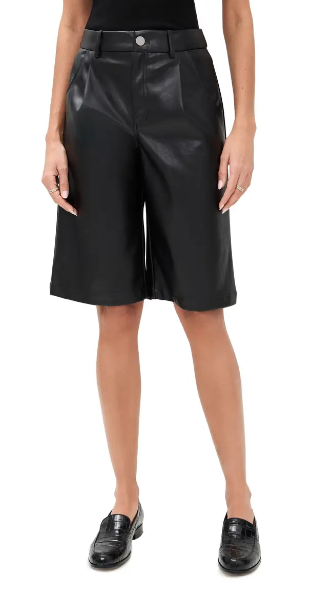 LE BOP Jade Faux Leather Shorts