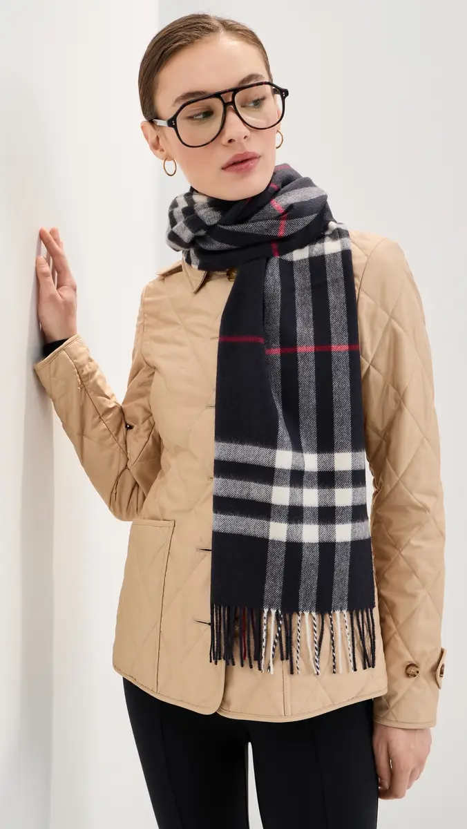 Burberry Giant Check Cashmere Scarf | Thumbnail 2