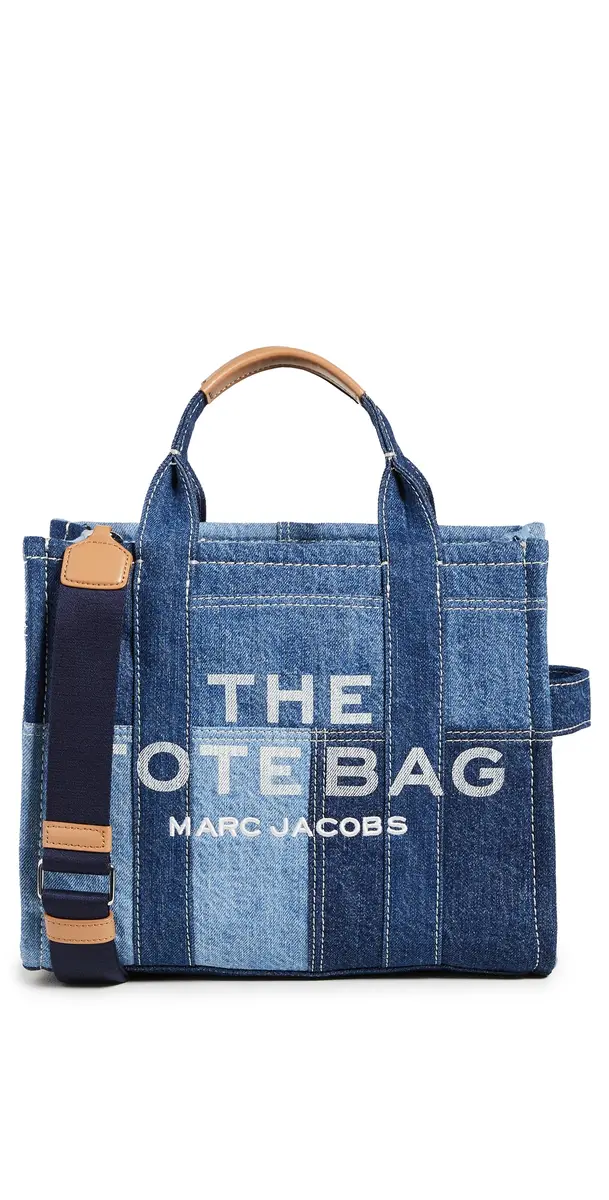 Marc Jacobs The Denim Medium Tote Bag Blue Denim One Size | Image 1 Marc Jacobs The Denim Medium Tote Bag Blue Denim One Size | Image 1
