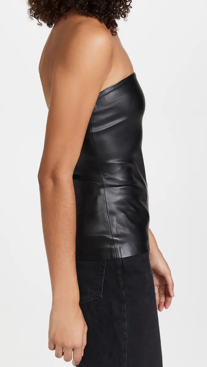 susana monaco Faux Leather Tube Top | Thumbnail 4