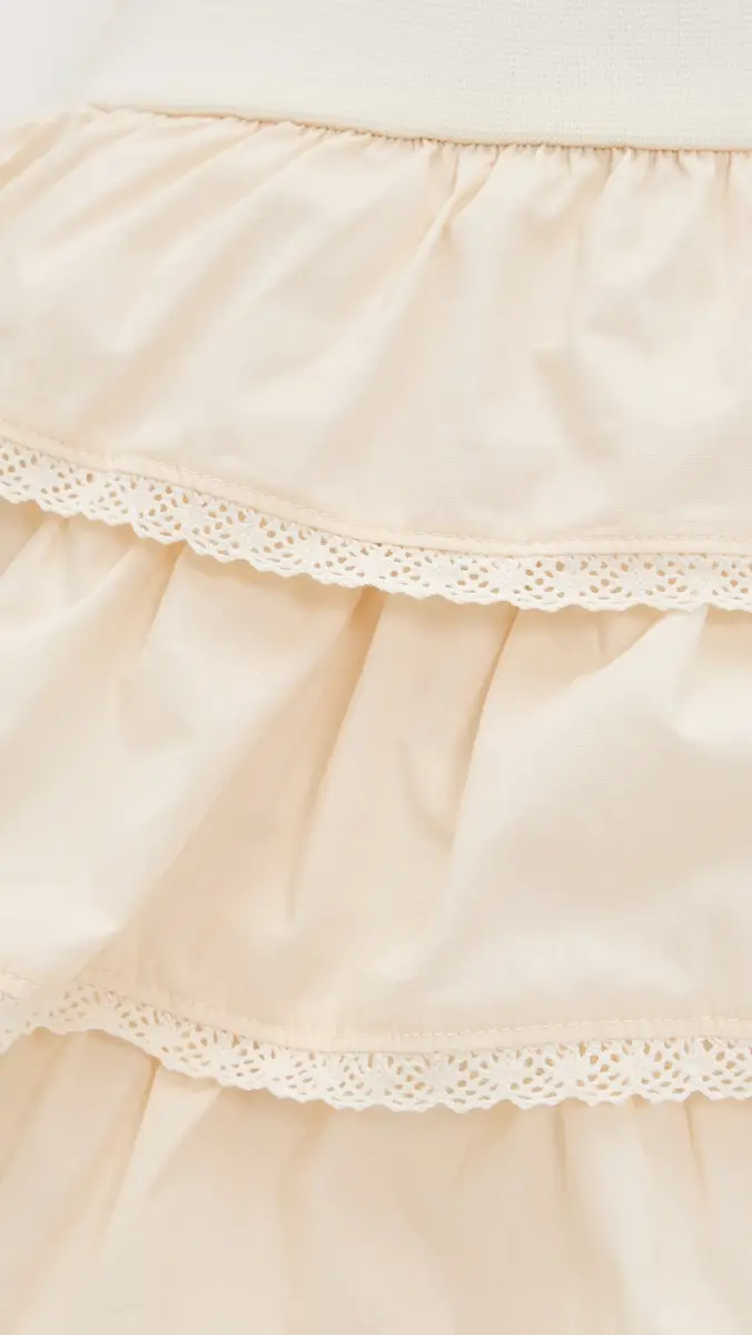 Moon River Sleeveless Layered Ruffle Mini Dress Cream | Thumbnail 6