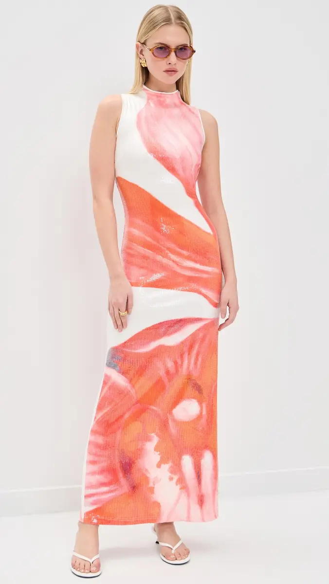 Significant Other Lucinda Maxi Dress Tangerine Bloom | Thumbnail 2 Significant Other Lucinda Maxi Dress Tangerine Bloom | Thumbnail 2