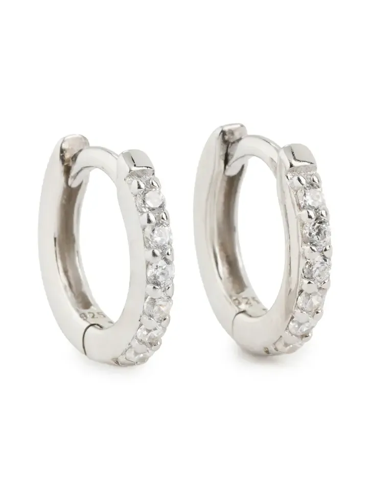 Katerina Pave Hoop Earrings Katerina Pave Hoop Earrings
