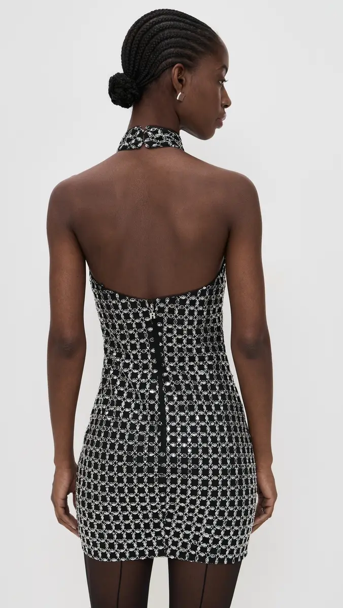 ROTATE Beaded Halterneck Dress Black | Thumbnail 3 ROTATE Beaded Halterneck Dress Black | Thumbnail 3