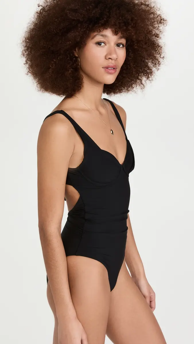 solido Underwire Ruched One Piece Midnight | Thumbnail 4 solido Underwire Ruched One Piece Midnight | Thumbnail 4