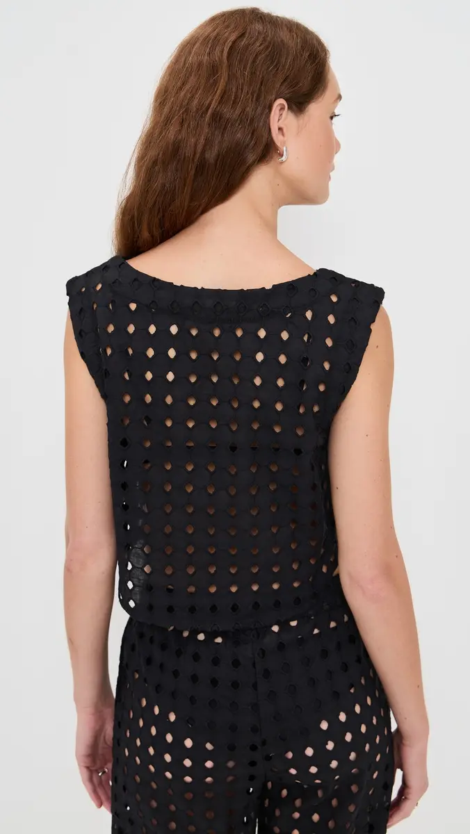 LE BOP Eyelet Odette Cropped Top | Thumbnail 3
