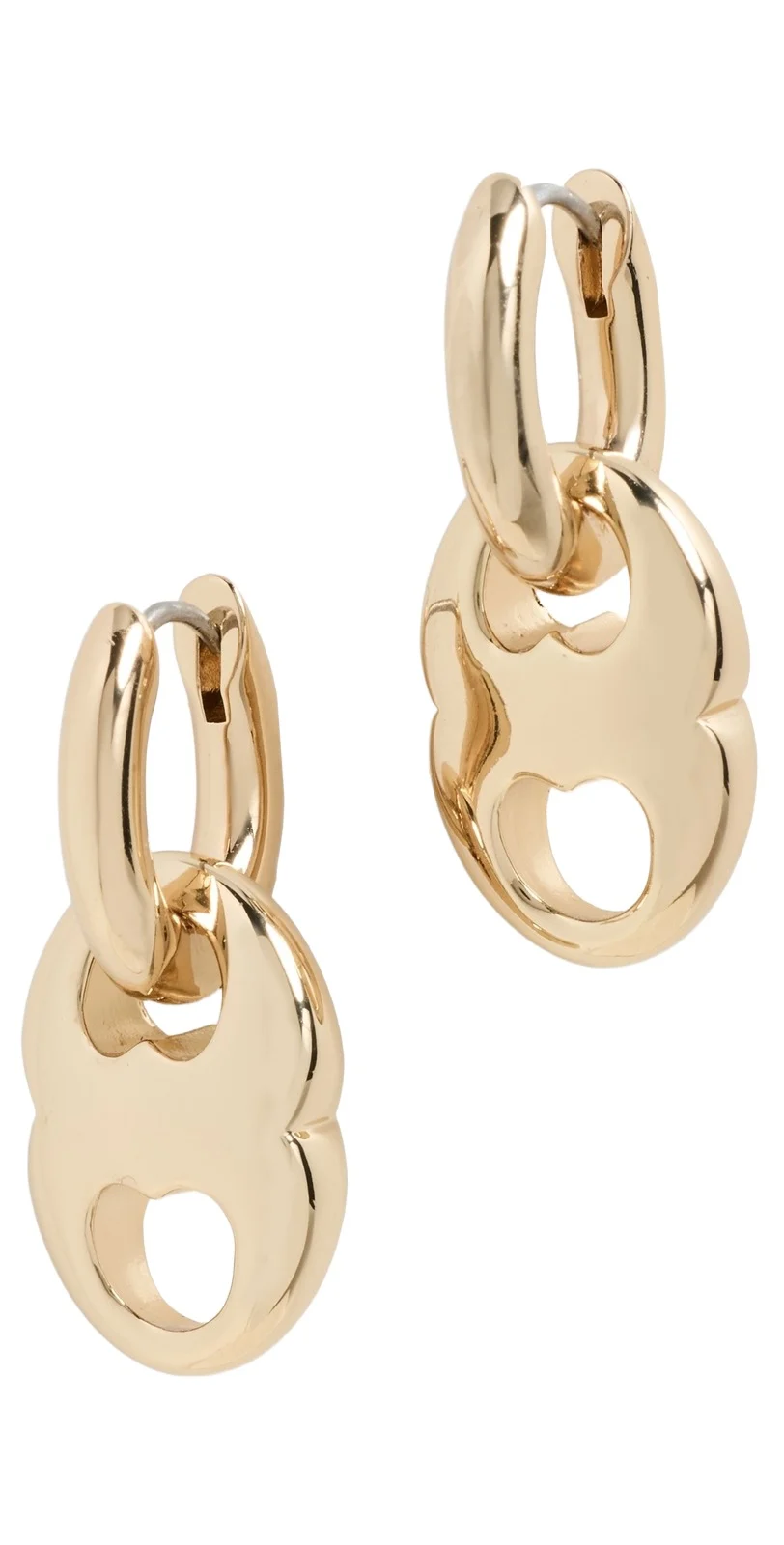 Small Gemini Link Hoop Earrings Small Gemini Link Hoop Earrings