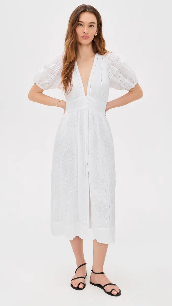 Poupette St Barth Reine Midi Dress | Thumbnail 2