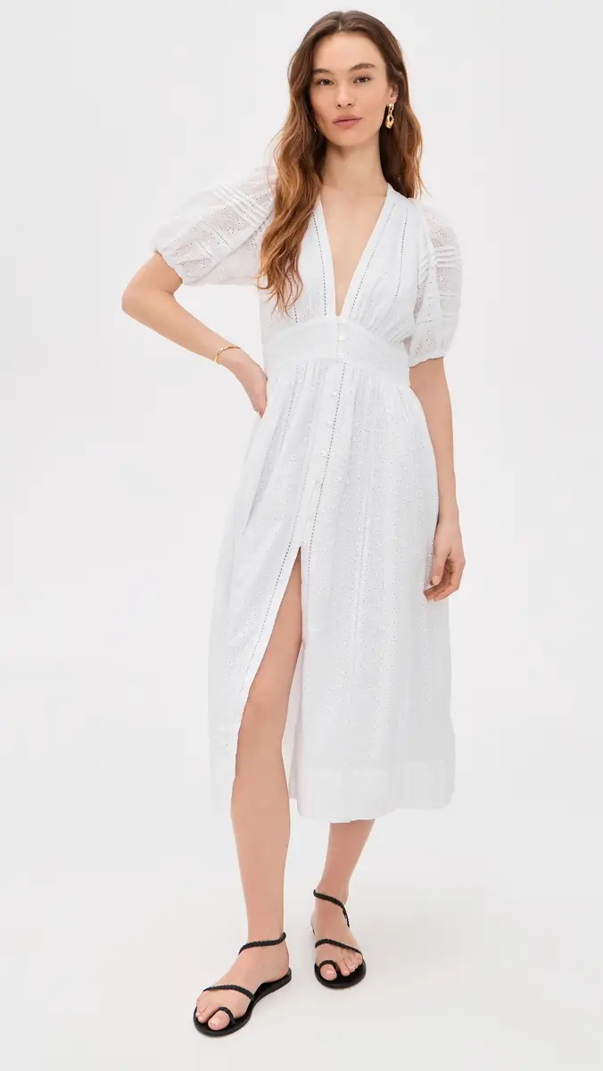 Poupette St Barth Reine Midi Dress | Thumbnail 5