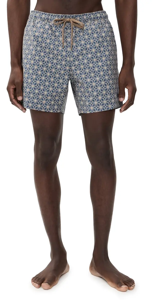 Faherty All Day Swim Trunks 6 Golden Lotus Tile | Image 1 Faherty All Day Swim Trunks 6 Golden Lotus Tile | Image 1
