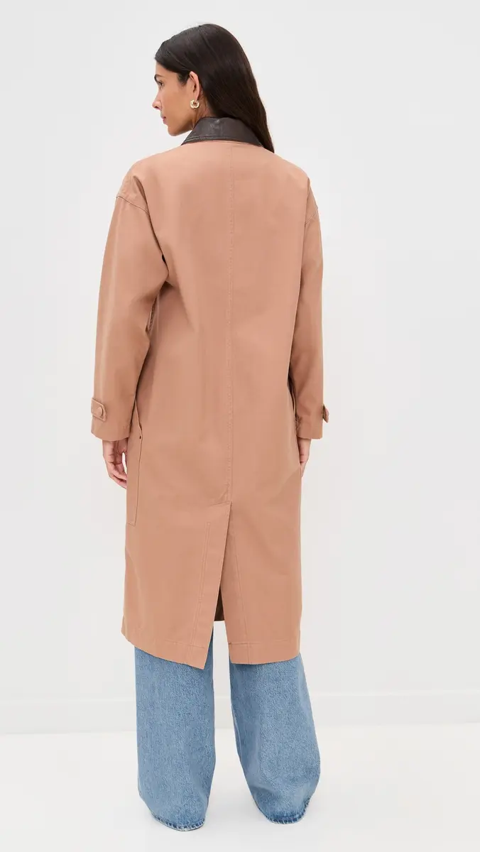 LE BOP Karla Long Oversized Utility Barn Jacket | Thumbnail 3 LE BOP Karla Long Oversized Utility Barn Jacket | Thumbnail 3