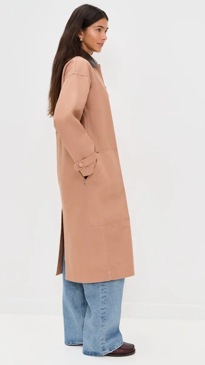 LE BOP Karla Long Oversized Utility Barn Jacket | Thumbnail 4 LE BOP Karla Long Oversized Utility Barn Jacket | Thumbnail 4