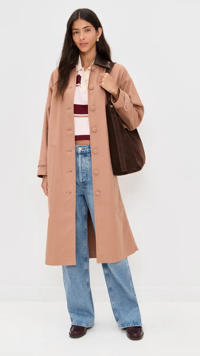 LE BOP Karla Long Oversized Utility Barn Jacket | Thumbnail 5 LE BOP Karla Long Oversized Utility Barn Jacket | Thumbnail 5