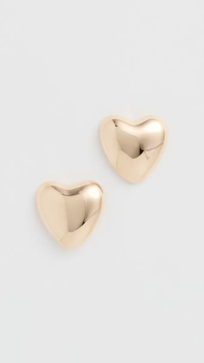 Annika Inez Mini Heart Studs | Thumbnail 2
