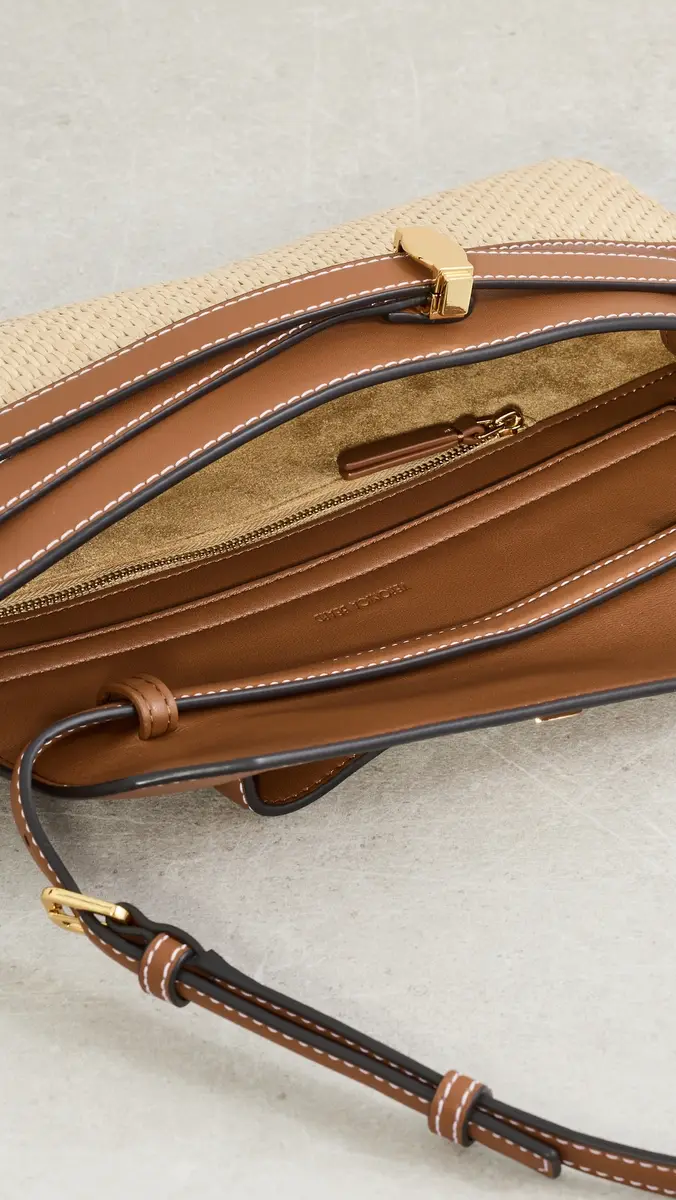 Veronica Beard Raffia Dash Clutch Hazelwood Natural One Size | Thumbnail 6
