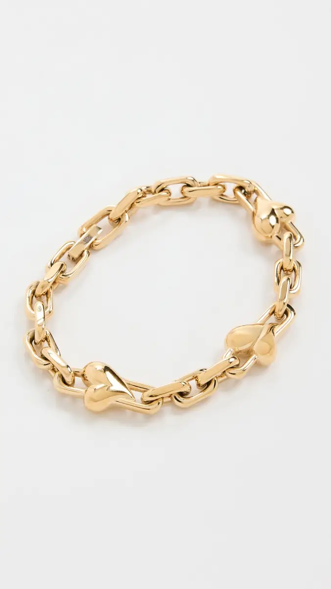 JENNY BIRD Art Heart Chain Bracelet High Polish Gold One Size | Thumbnail 2