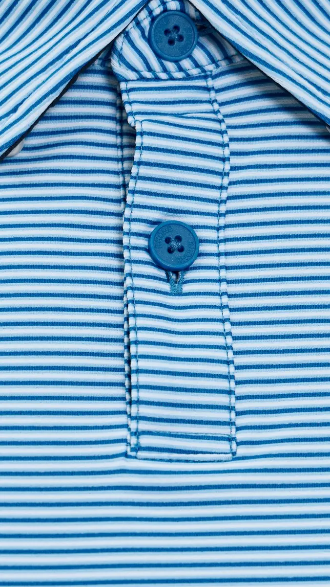 Rhone Slim Fit Commuter Polo Bright Sapphire Double Stripe | Thumbnail 6 Rhone Slim Fit Commuter Polo Bright Sapphire Double Stripe | Thumbnail 6