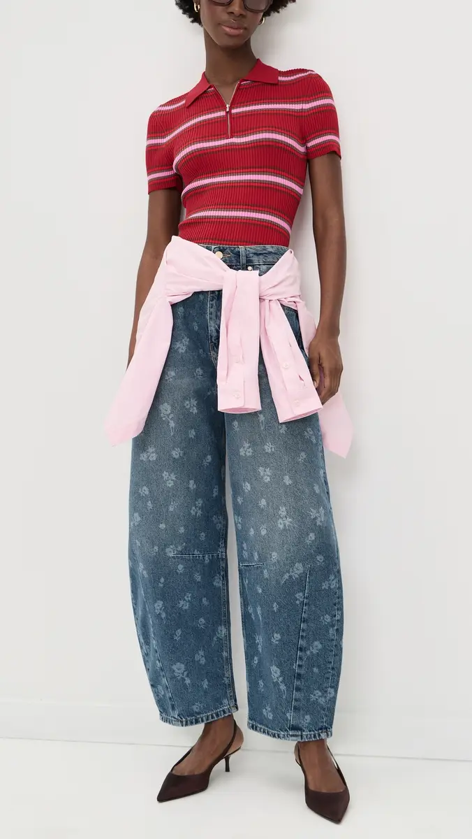 ESSENTIEL ANTWERP Barrel Leg Jeans Quiet Pool | Thumbnail 5 ESSENTIEL ANTWERP Barrel Leg Jeans Quiet Pool | Thumbnail 5