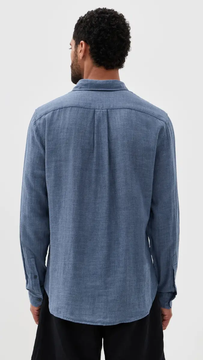 Vince Double Face Long Sleeve Shirt | Thumbnail 3 Vince Double Face Long Sleeve Shirt | Thumbnail 3