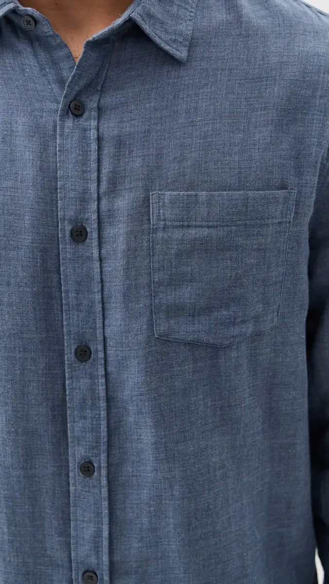 Vince Double Face Long Sleeve Shirt | Thumbnail 6 Vince Double Face Long Sleeve Shirt | Thumbnail 6