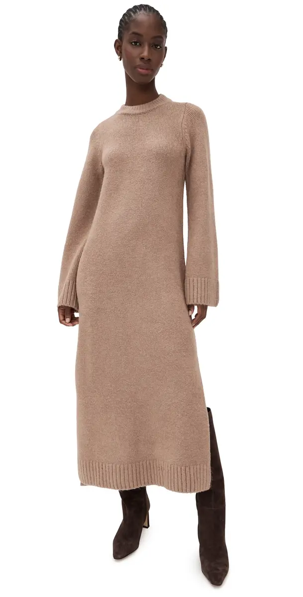 Lorraine Maxi Sweater Dress aple Brown Knit