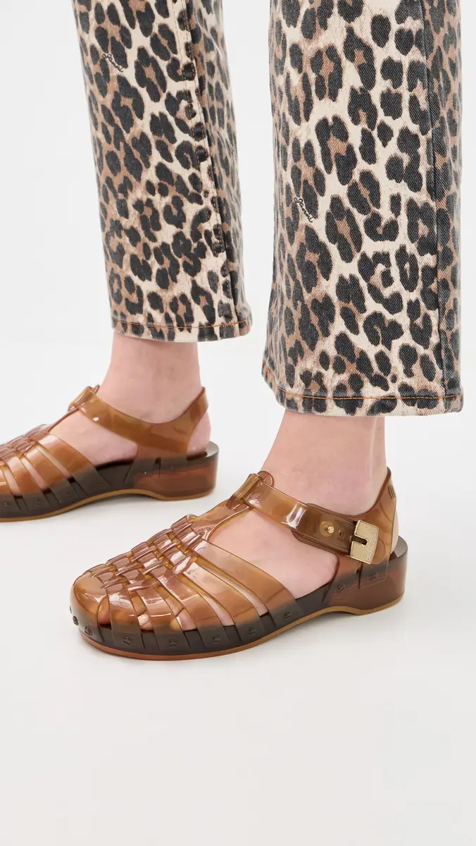 Melissa x Dr. Scholl Possession Pescura Jelly Sandals Clear Brown | Thumbnail 3