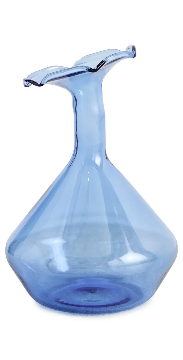 Tizo Design Curved Neck Colored Glass Vases