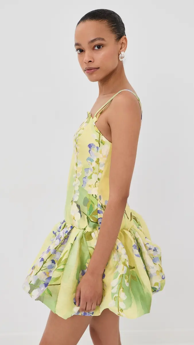 Leo Lin Lorena Puff Mini Dress Wisteria Print | Thumbnail 4 Leo Lin Lorena Puff Mini Dress Wisteria Print | Thumbnail 4