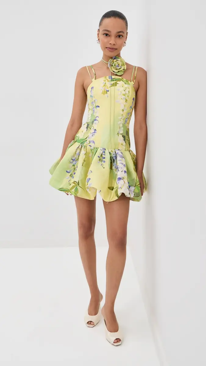 Leo Lin Lorena Puff Mini Dress Wisteria Print | Thumbnail 5 Leo Lin Lorena Puff Mini Dress Wisteria Print | Thumbnail 5