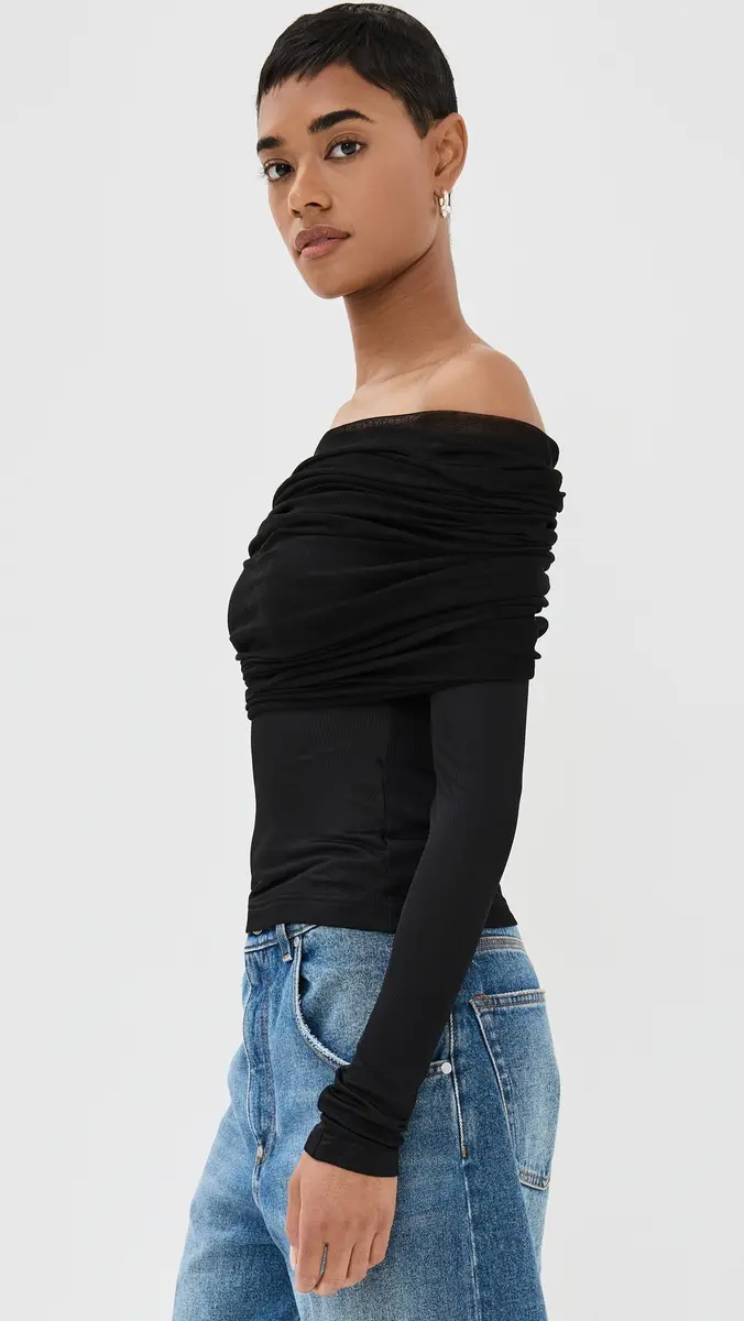 Christopher Esber Sonora Silk Veiled Top Black | Thumbnail 4 Christopher Esber Sonora Silk Veiled Top Black | Thumbnail 4