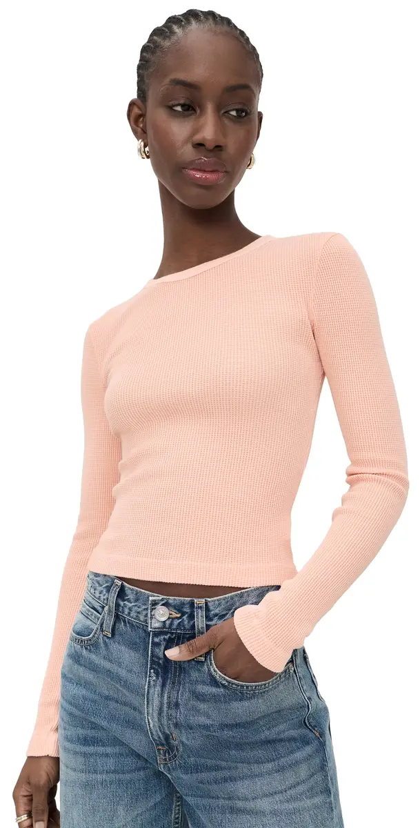 Citizens of Humanity Pilar Waffle Crewneck Top elon Crème | Image 1 Citizens of Humanity Pilar Waffle Crewneck Top elon Crème | Image 1