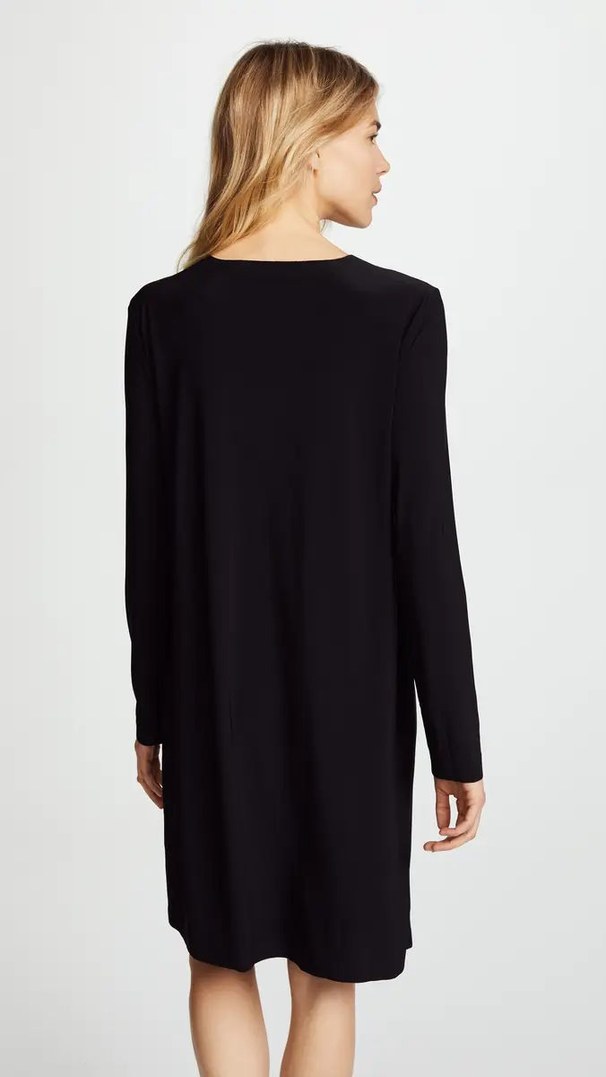 Norma Kamali Kamali Kulture Go Crew Neck Dress Black | Thumbnail 3 Norma Kamali Kamali Kulture Go Crew Neck Dress Black | Thumbnail 3