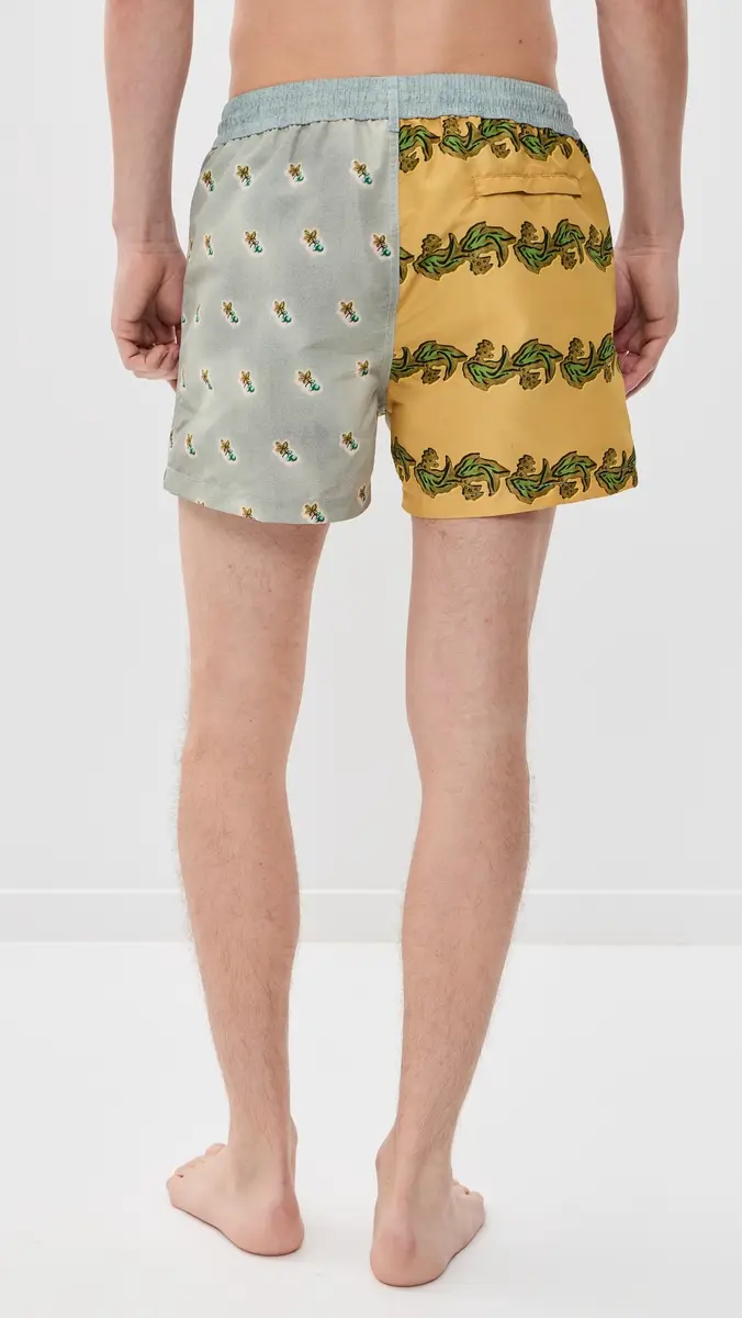 Paul Smith Textile Mix Swim Shorts 3 Light Blue | Thumbnail 3