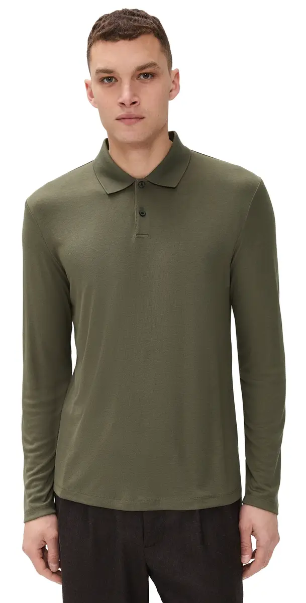 Goris ong Sleeve Polo In Anemone Milano Tarmac Goris ong Sleeve Polo In Anemone Milano Tarmac