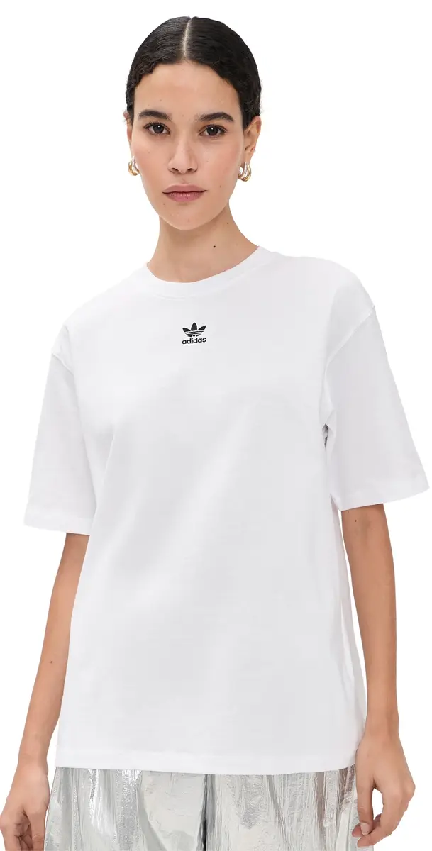 adidas Essentials Boyfriend Tee White | Image 1 adidas Essentials Boyfriend Tee White | Image 1