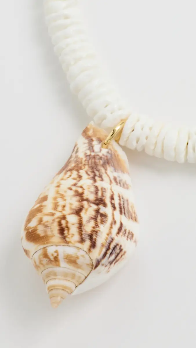 Logan Tay Shell Pendant Beaded Necklace White One Size | Thumbnail 5