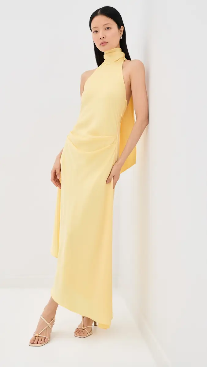 Simkhai Monica Satin Midi Dress | Thumbnail 2 Simkhai Monica Satin Midi Dress | Thumbnail 2
