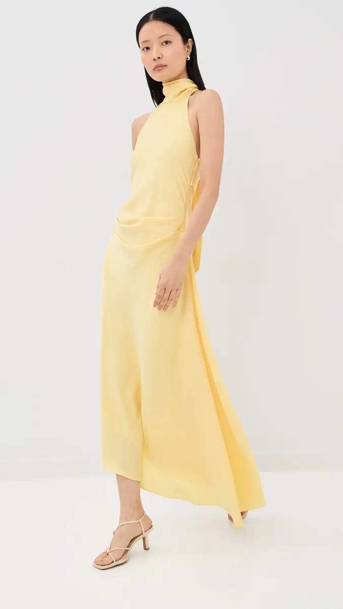 Simkhai Monica Satin Midi Dress | Thumbnail 5 Simkhai Monica Satin Midi Dress | Thumbnail 5